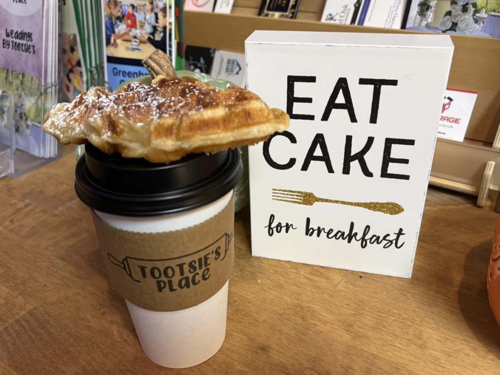 coffee and sweet treat at tootsies place.