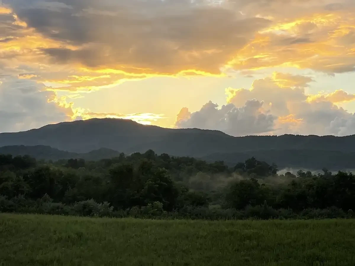 sunset at wv glamping domes